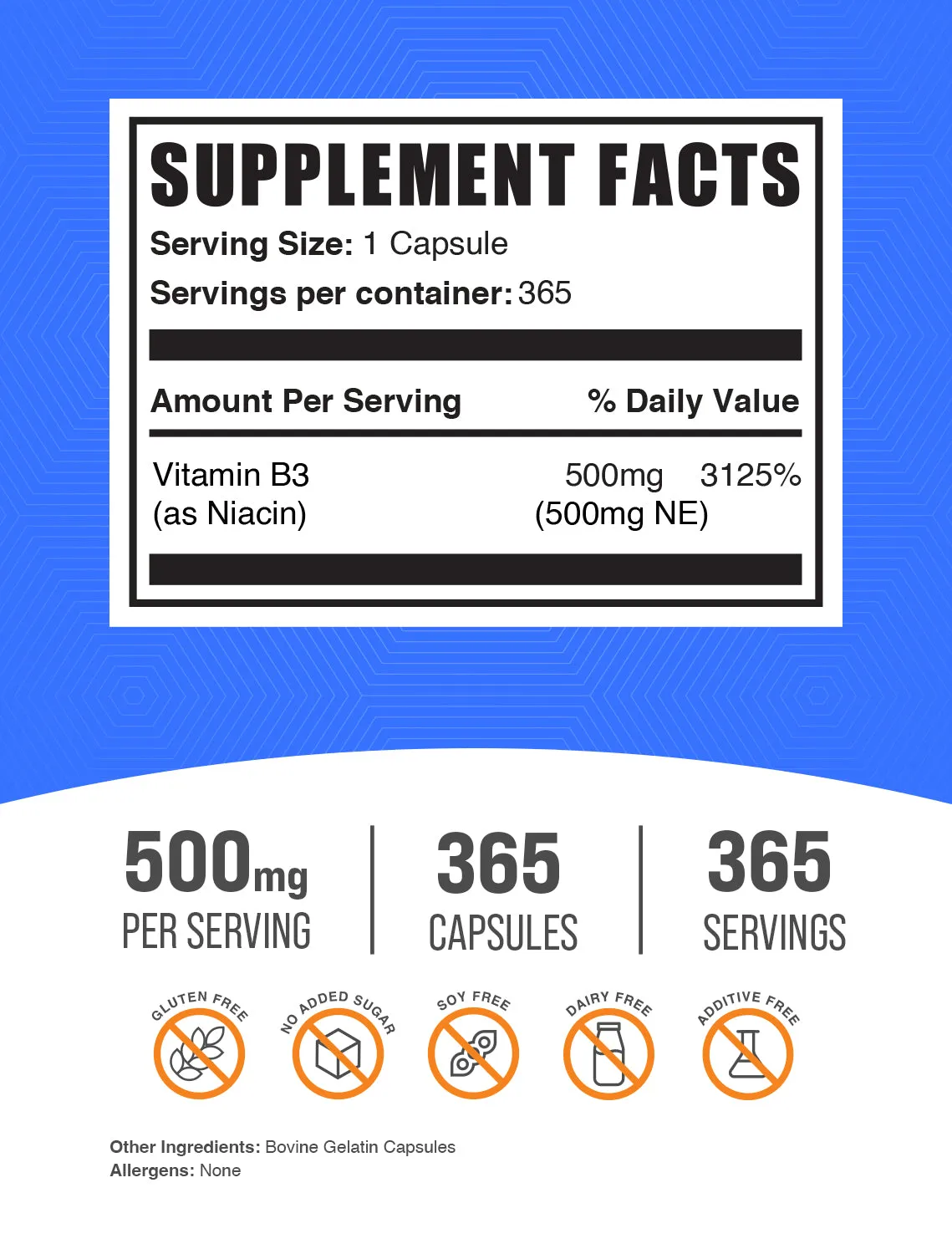 Niacin (Vitamin B3) Capsules
