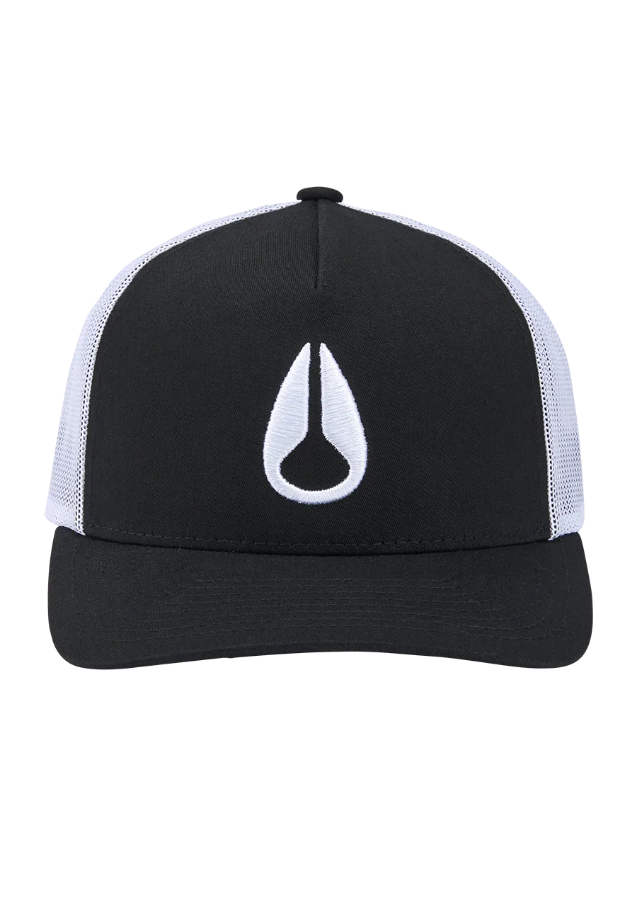 Nixon Iconed Trucker Hat - Black/White
