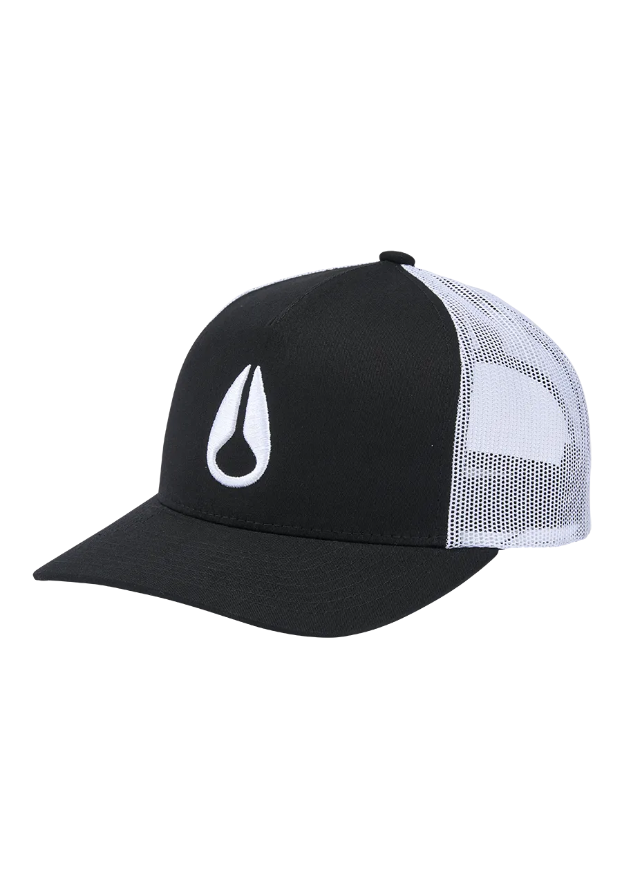 Nixon Iconed Trucker Hat - Black/White