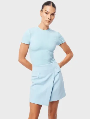 On My Way Mini Skirt - Mist Blue