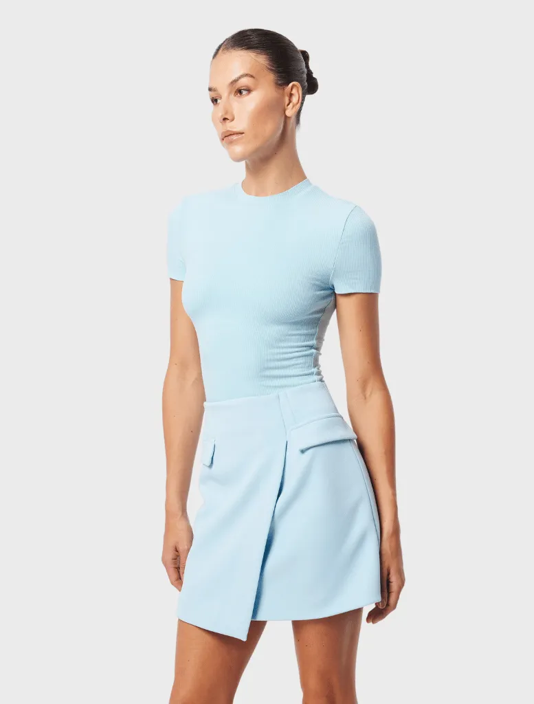 On My Way Mini Skirt - Mist Blue