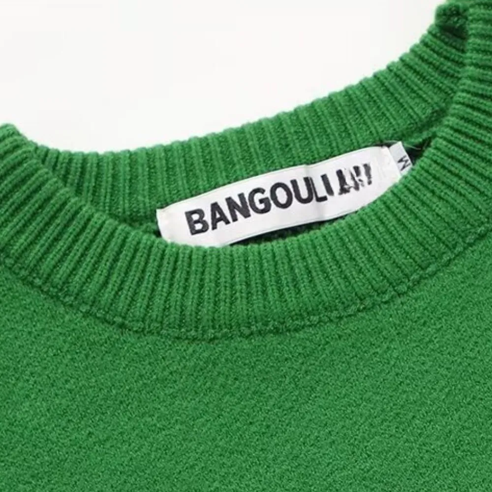 ⚡OOC' Distressed Letter Crew Neck Sweater