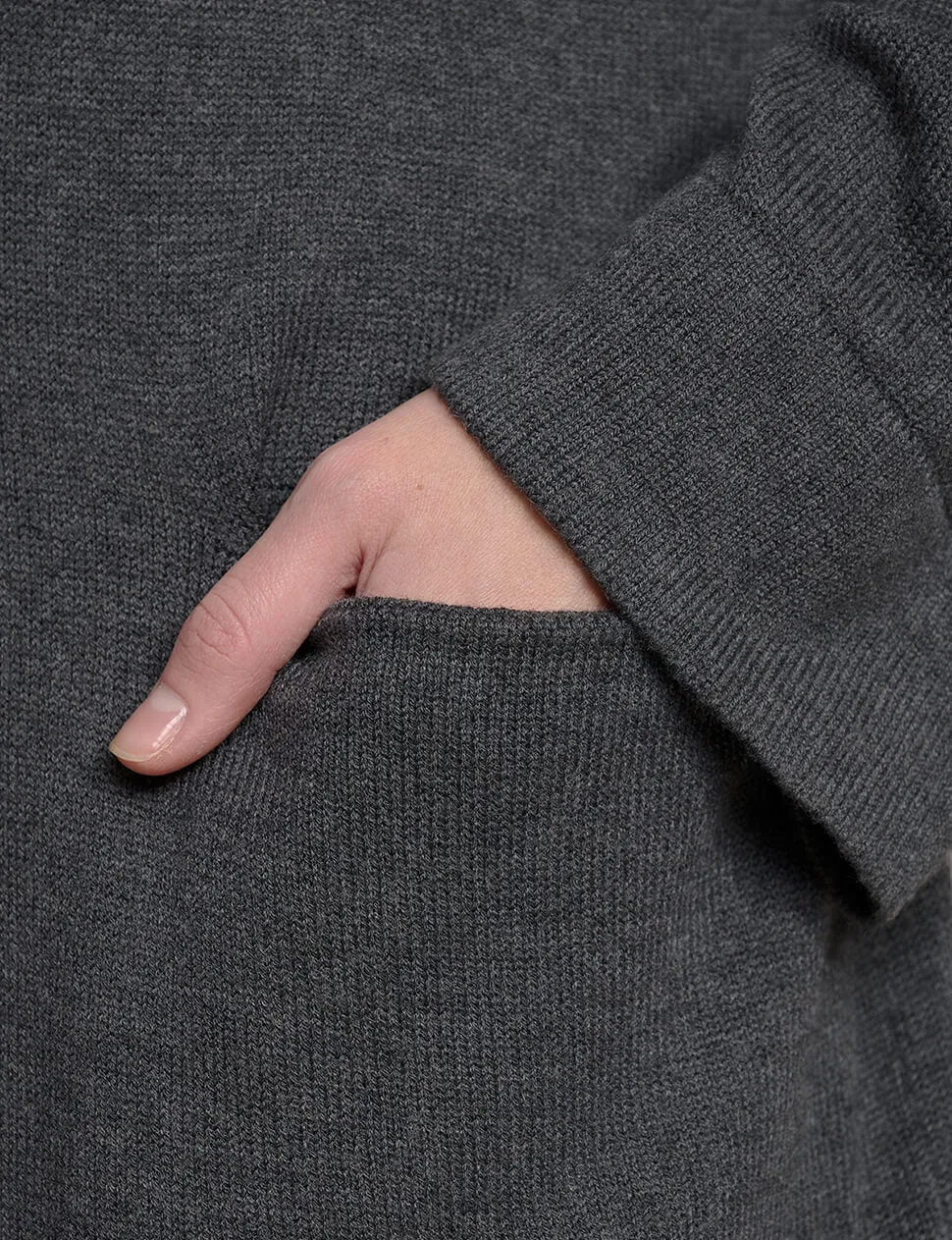 Oversized Grey Knit Cardigan