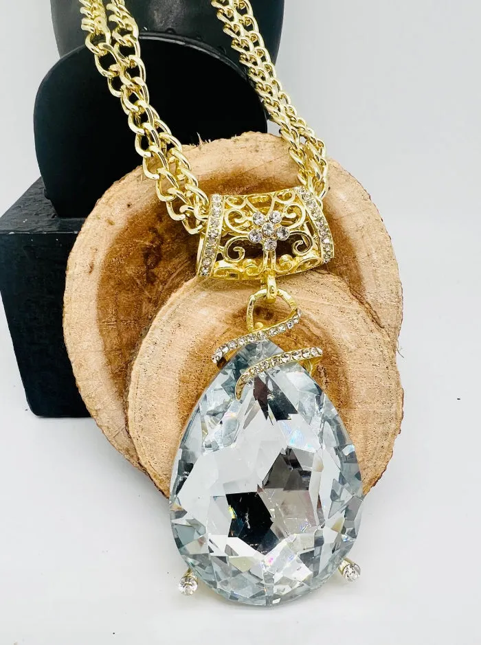 Oversized Teardrop w/Chain