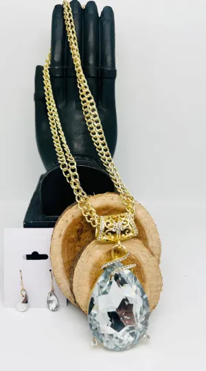 Oversized Teardrop w/Chain