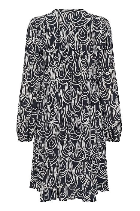 Part Two Philippa Navy Chain Print Dress