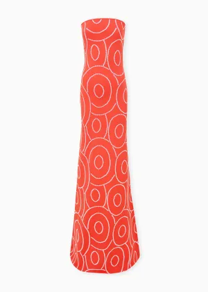 Pascaline - Strapless Knit Gown with Laser Cut Design