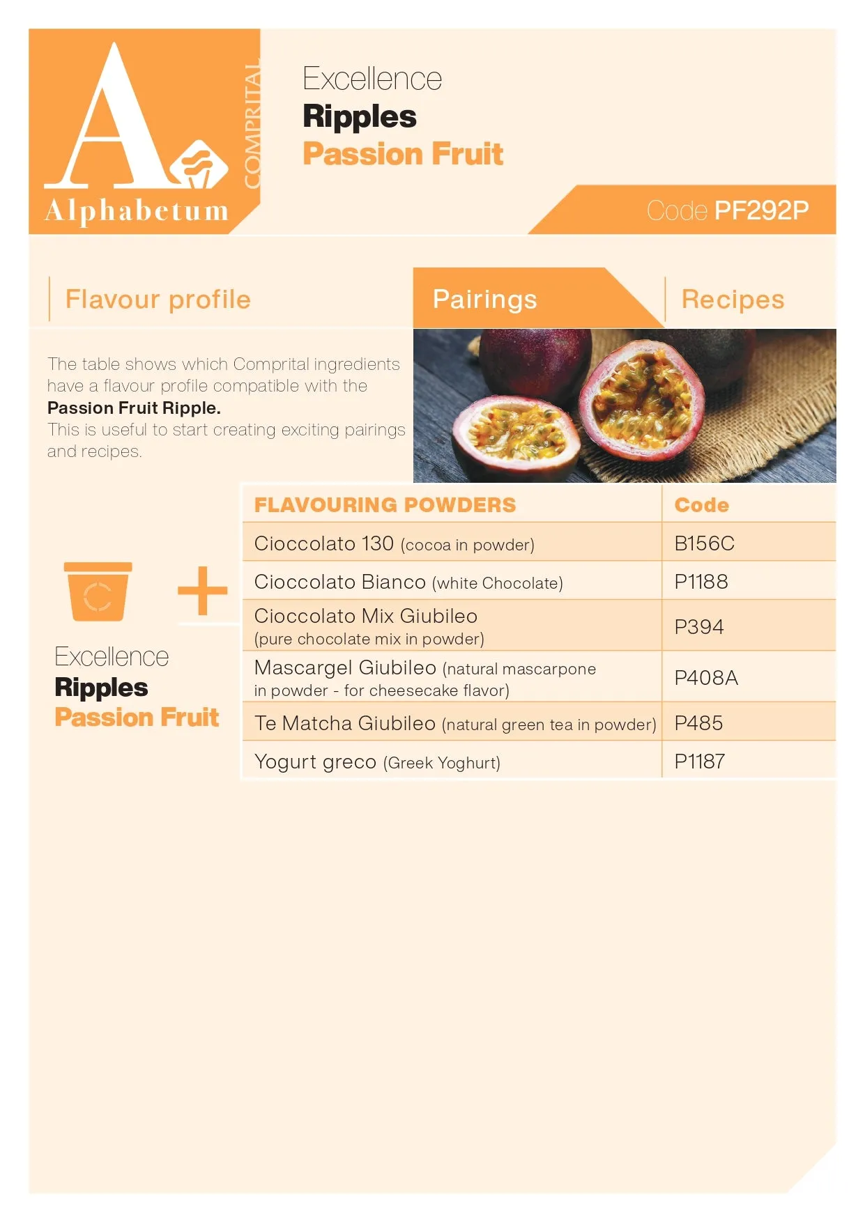 Passion Fruit Ripple - Case of 2 x 3.5 kg Units