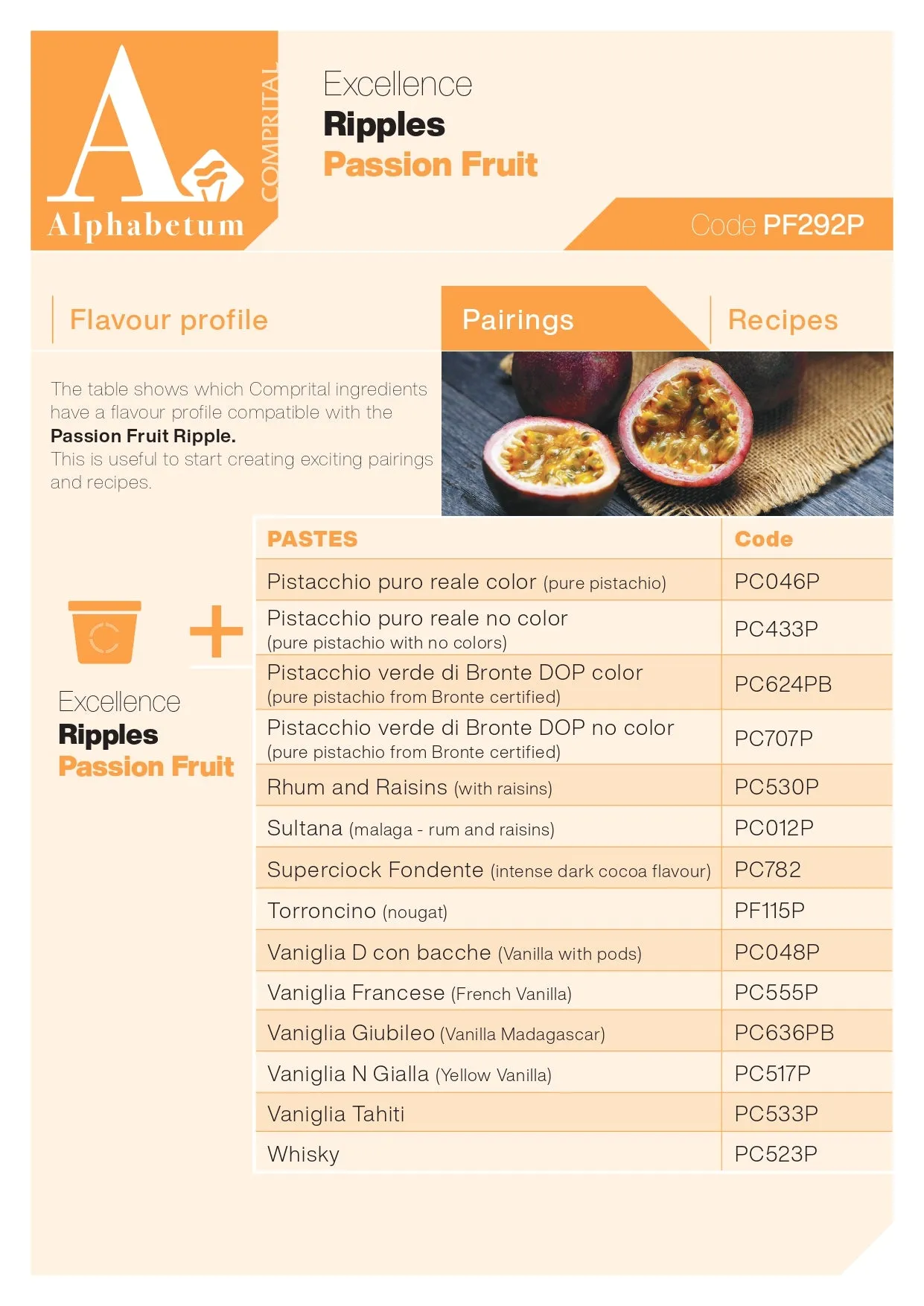 Passion Fruit Ripple - Case of 2 x 3.5 kg Units