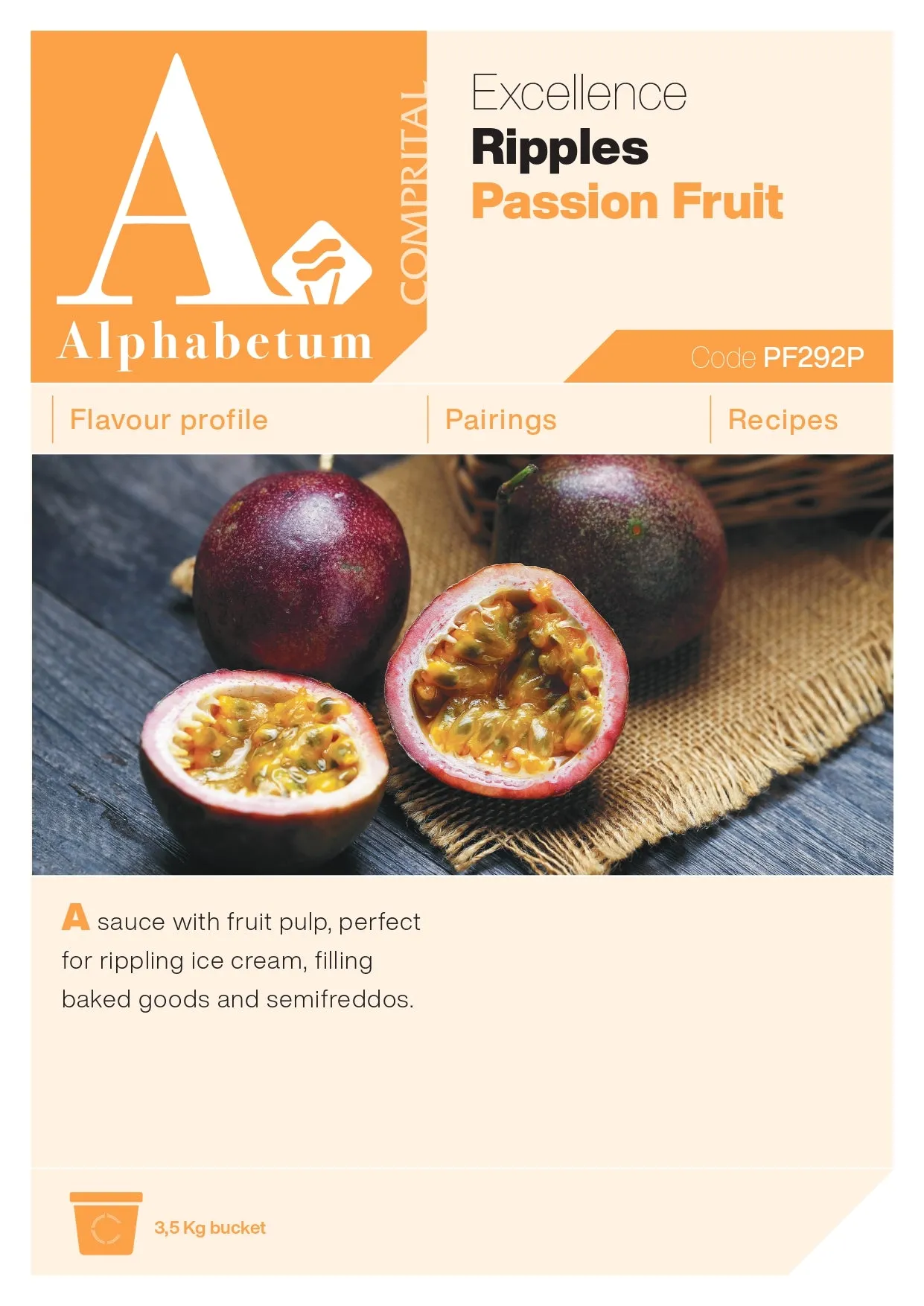 Passion Fruit Ripple - Case of 2 x 3.5 kg Units
