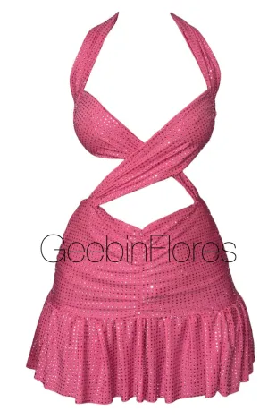 Perla Pink Crystal Dress
