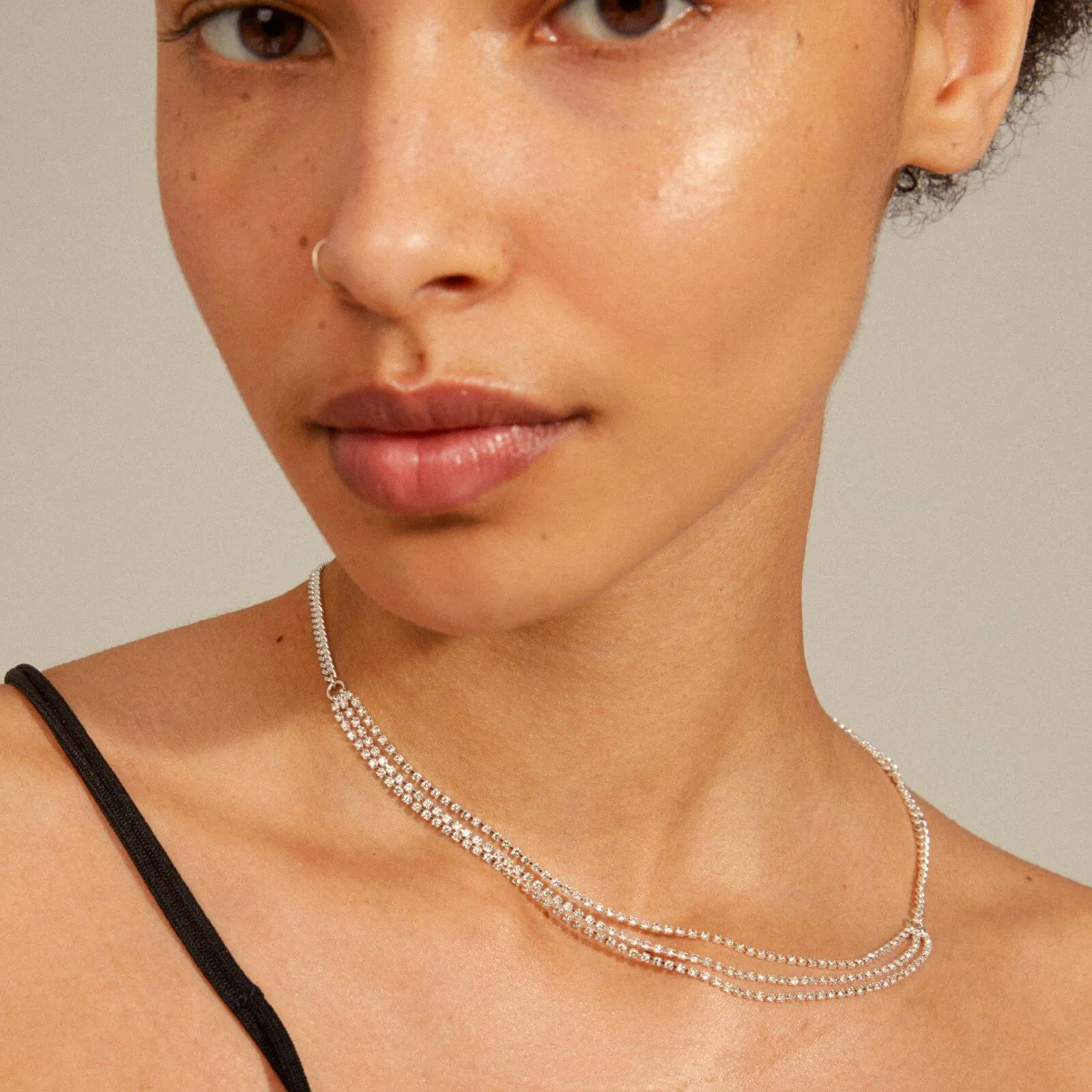 Pilgrim Blink Silver Layered Necklace