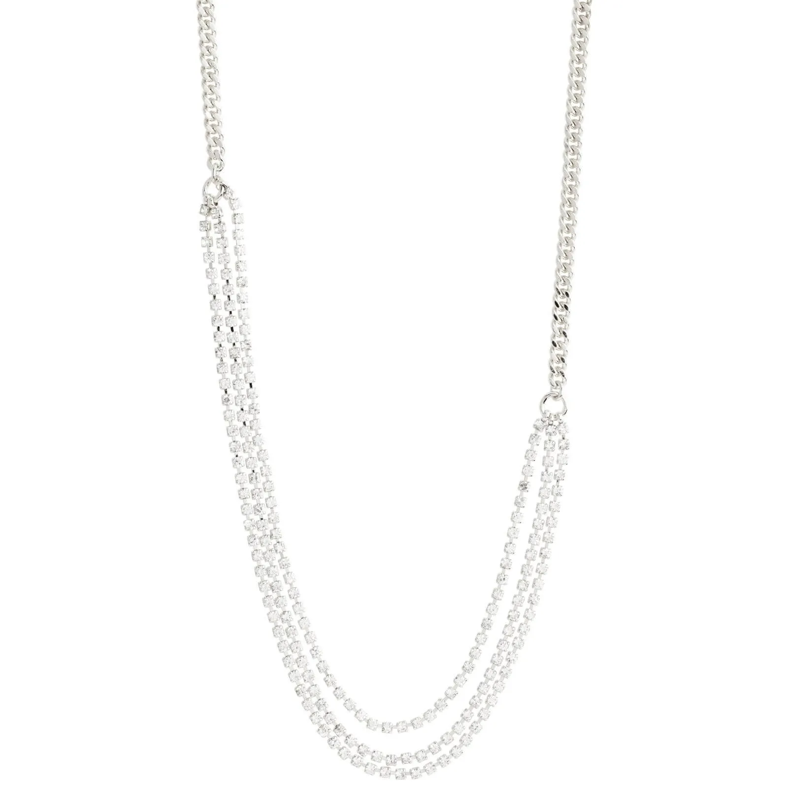 Pilgrim Blink Silver Layered Necklace