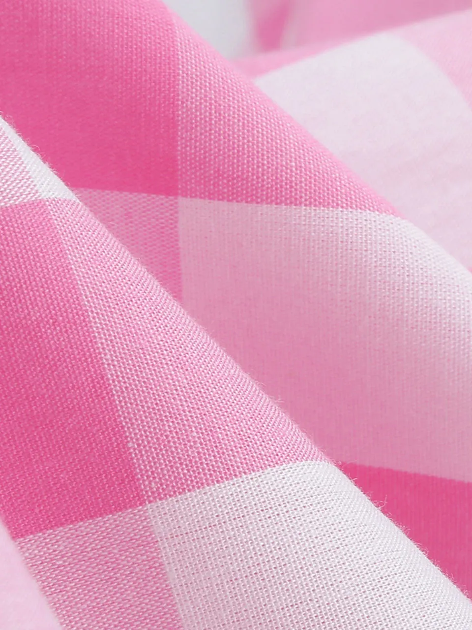 Pink And White Barbie Same Style Plaid Halter Classis Style 1950S Vintage Dress