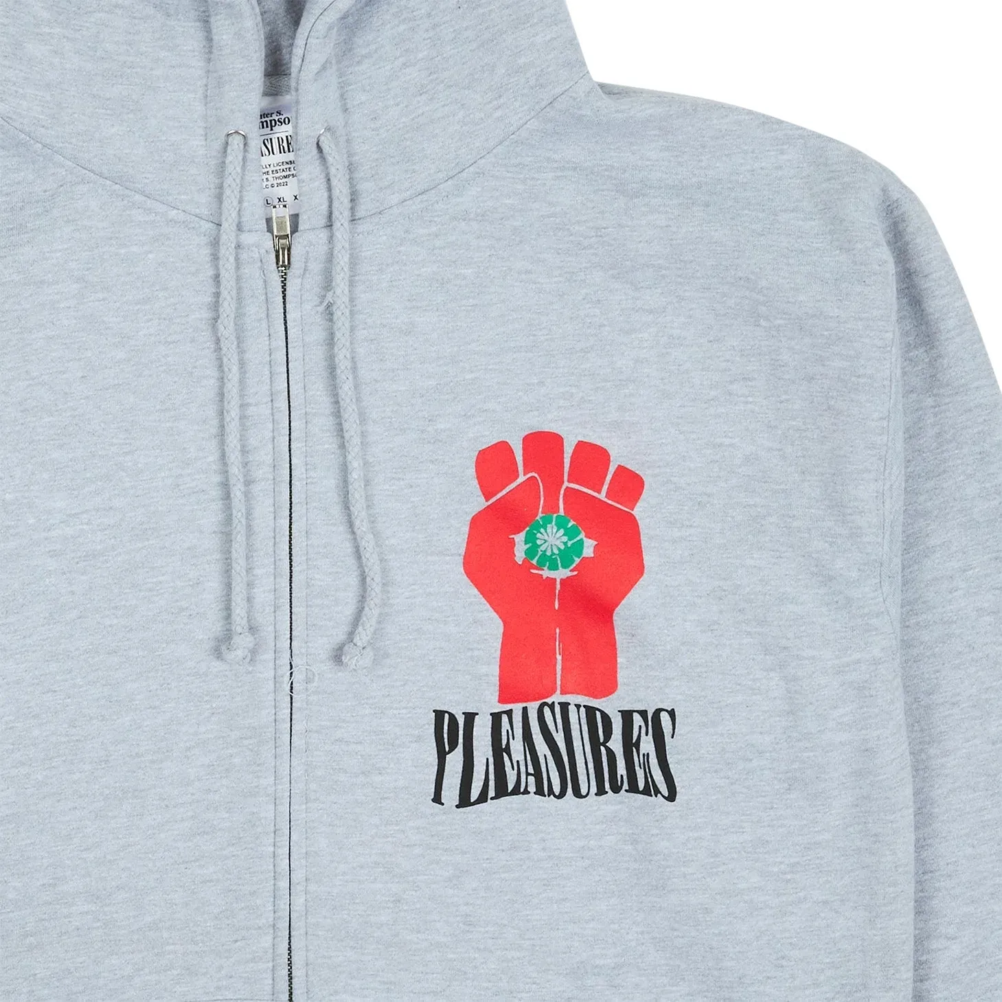 Pleasures Men HST Zip Hoodie Grey