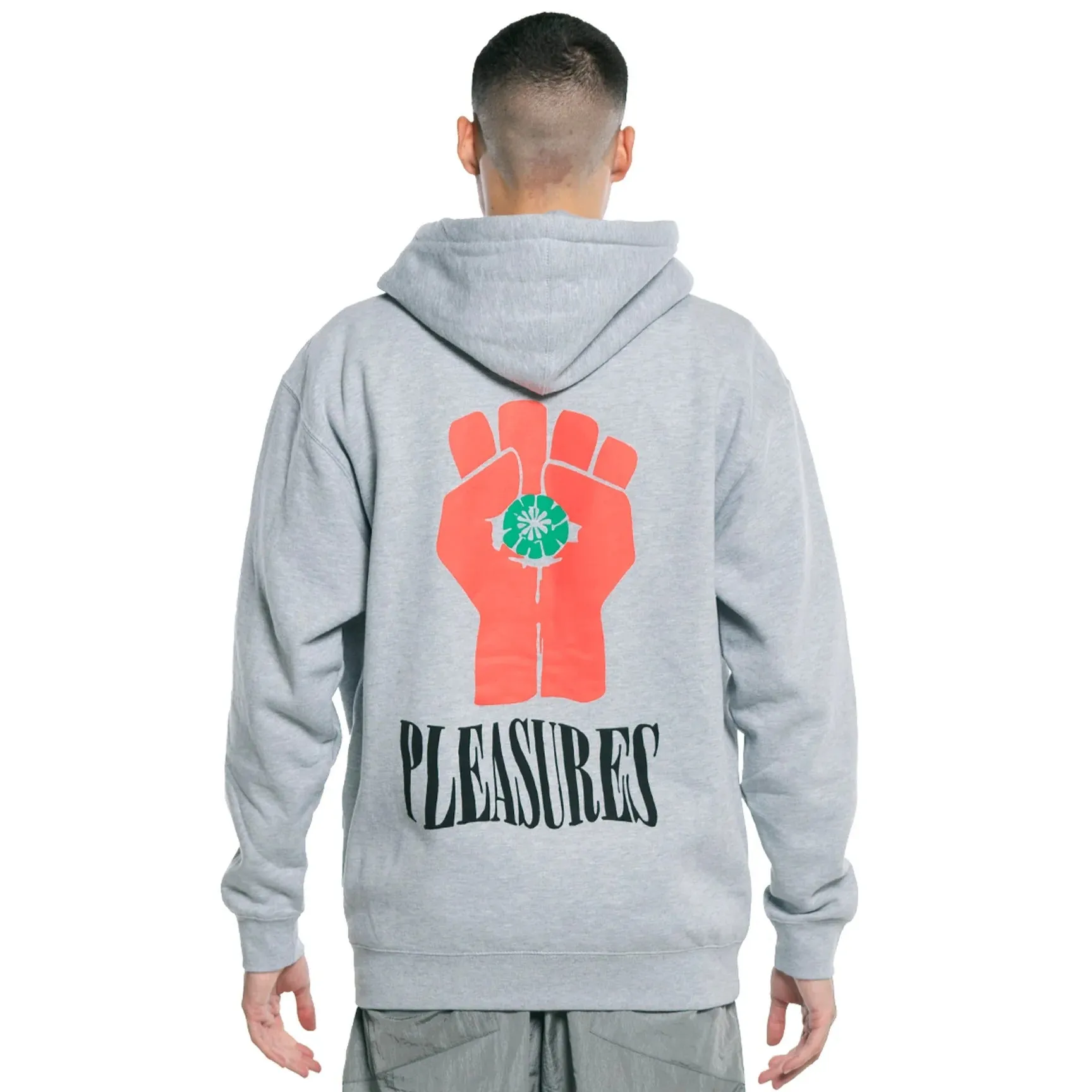 Pleasures Men HST Zip Hoodie Grey