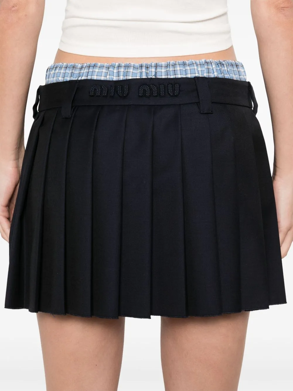 Pleated mini skirt