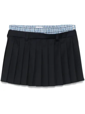 Pleated mini skirt