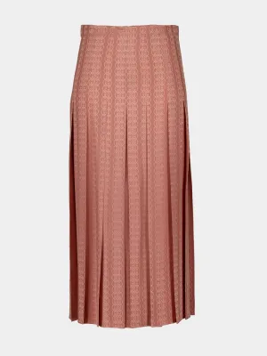 Pleated Silk Skirt