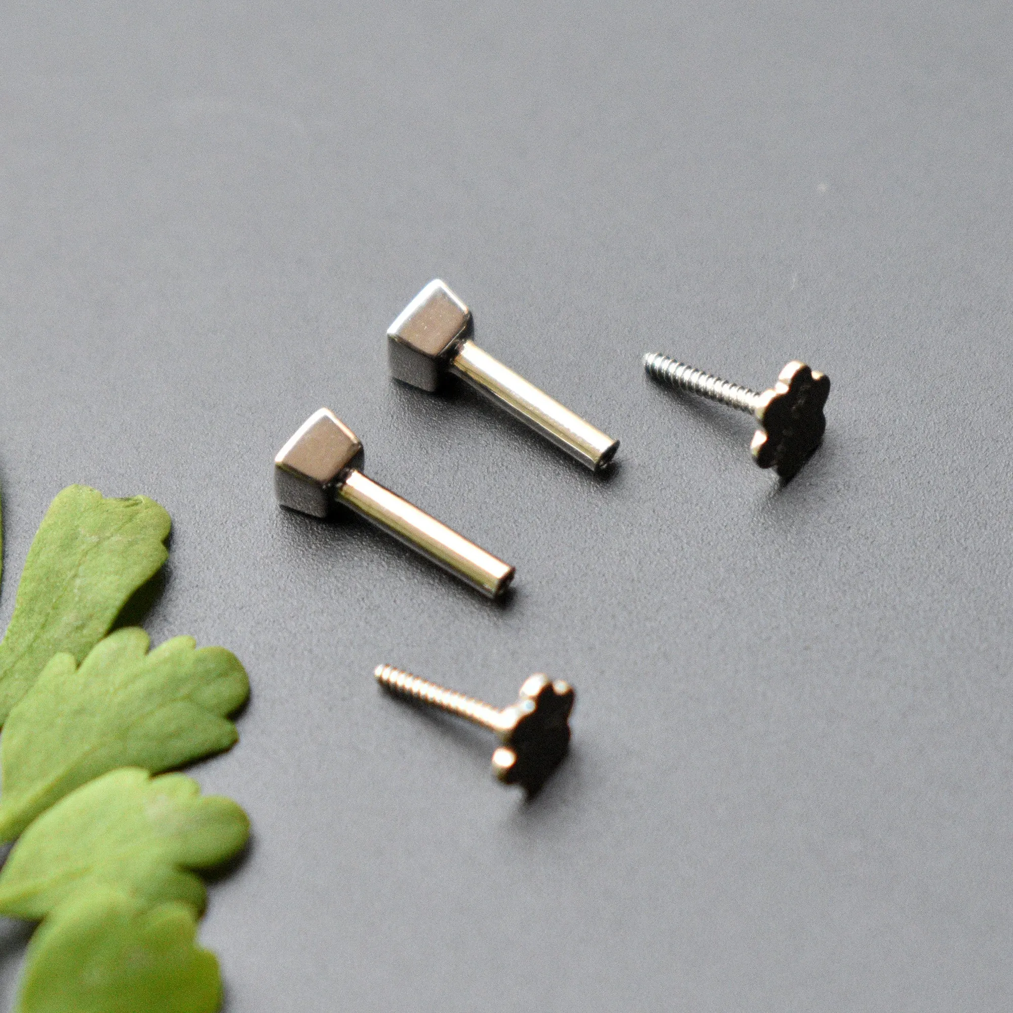 Princess Diamond Bezel Studs