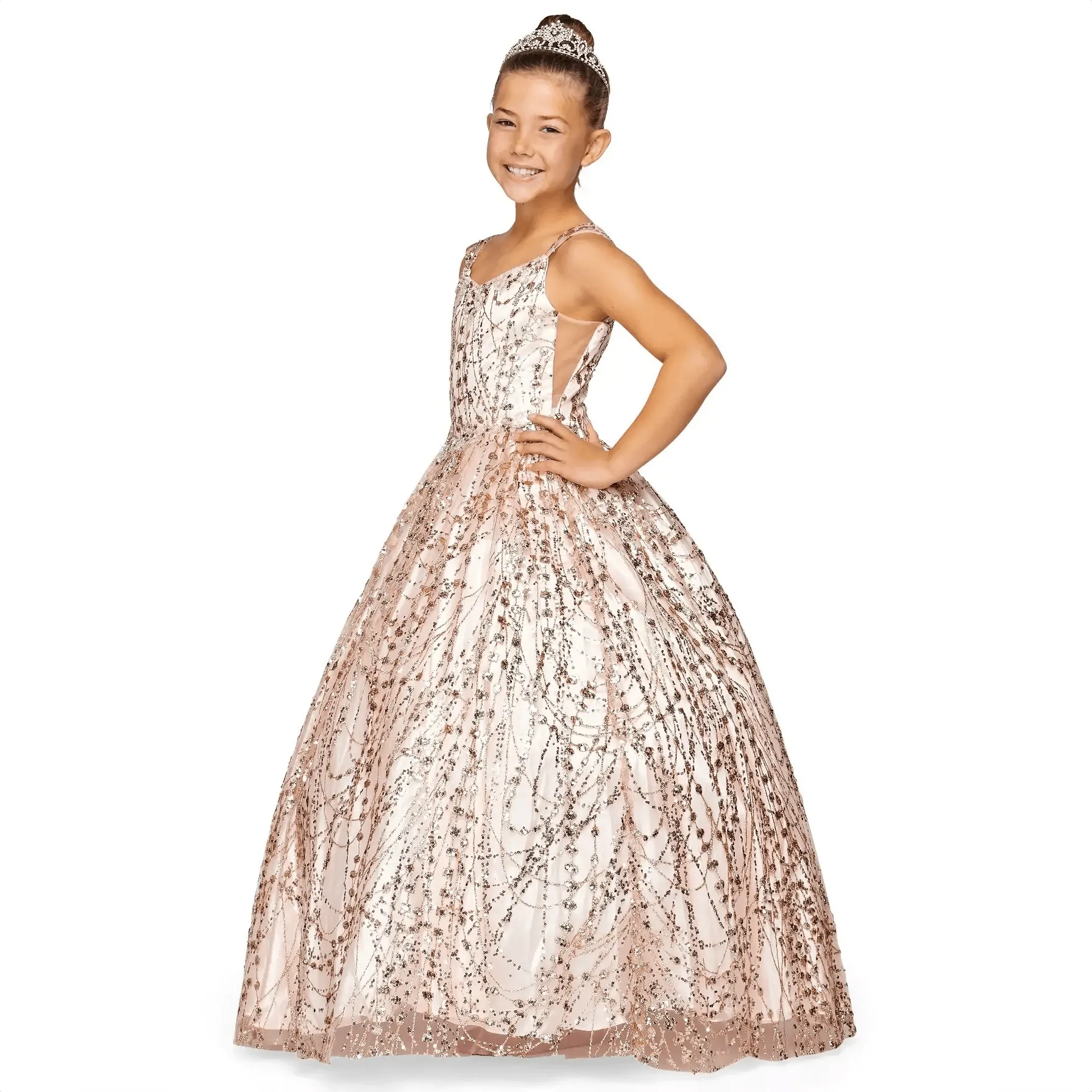 Princess Lorena Gown - Rose Gold