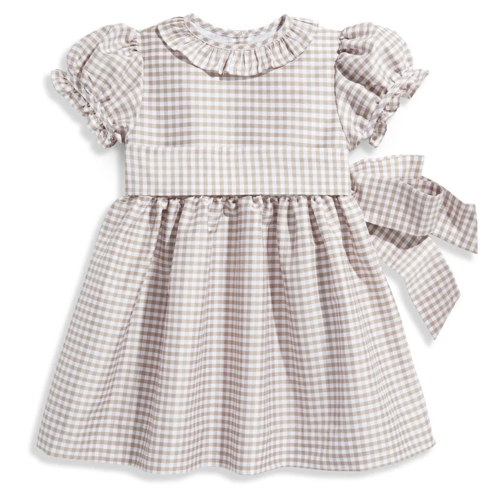 Printed Worthington Dress -- Silver Check
