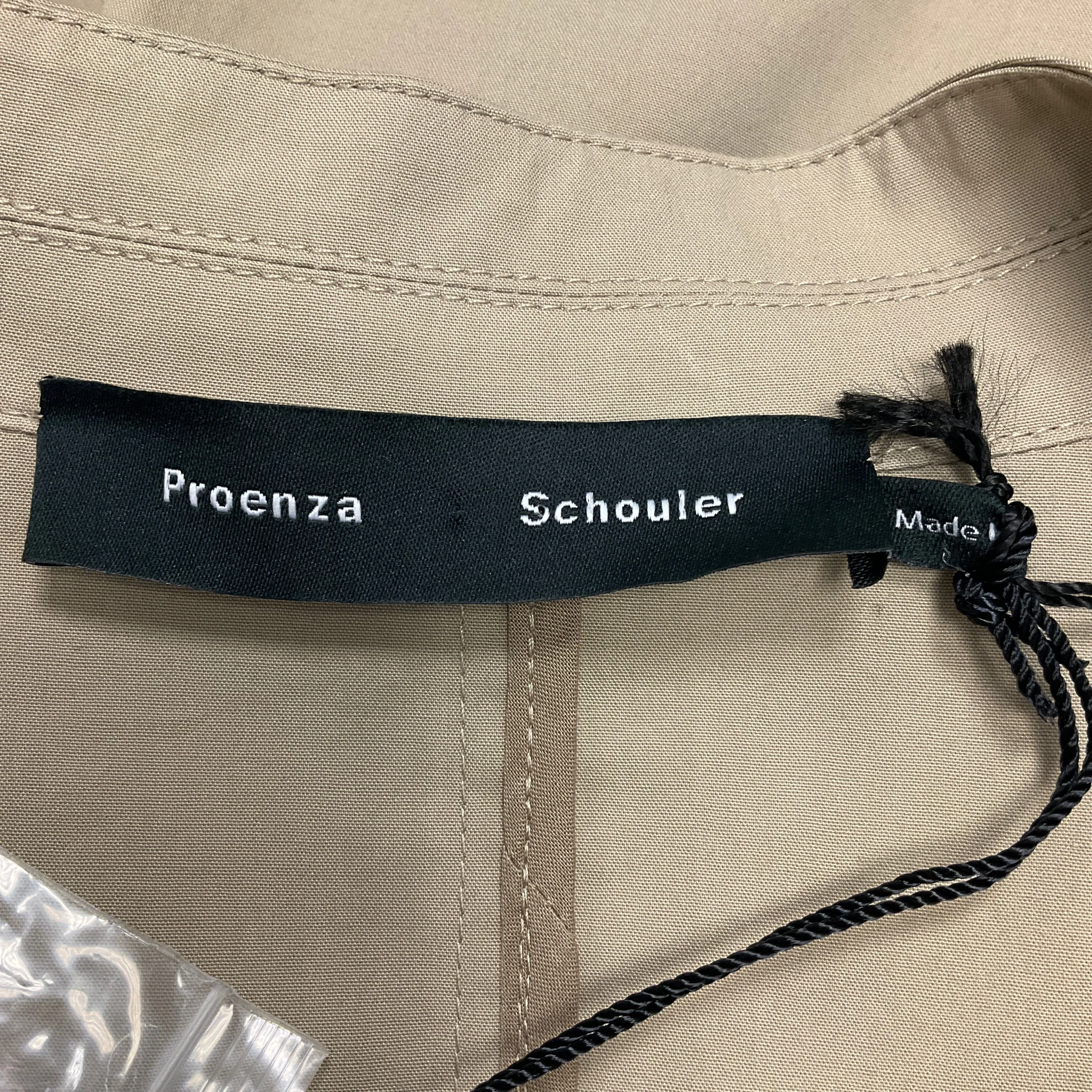 Proenza Schouler Khaki Eco Poplin Tracey Dress
