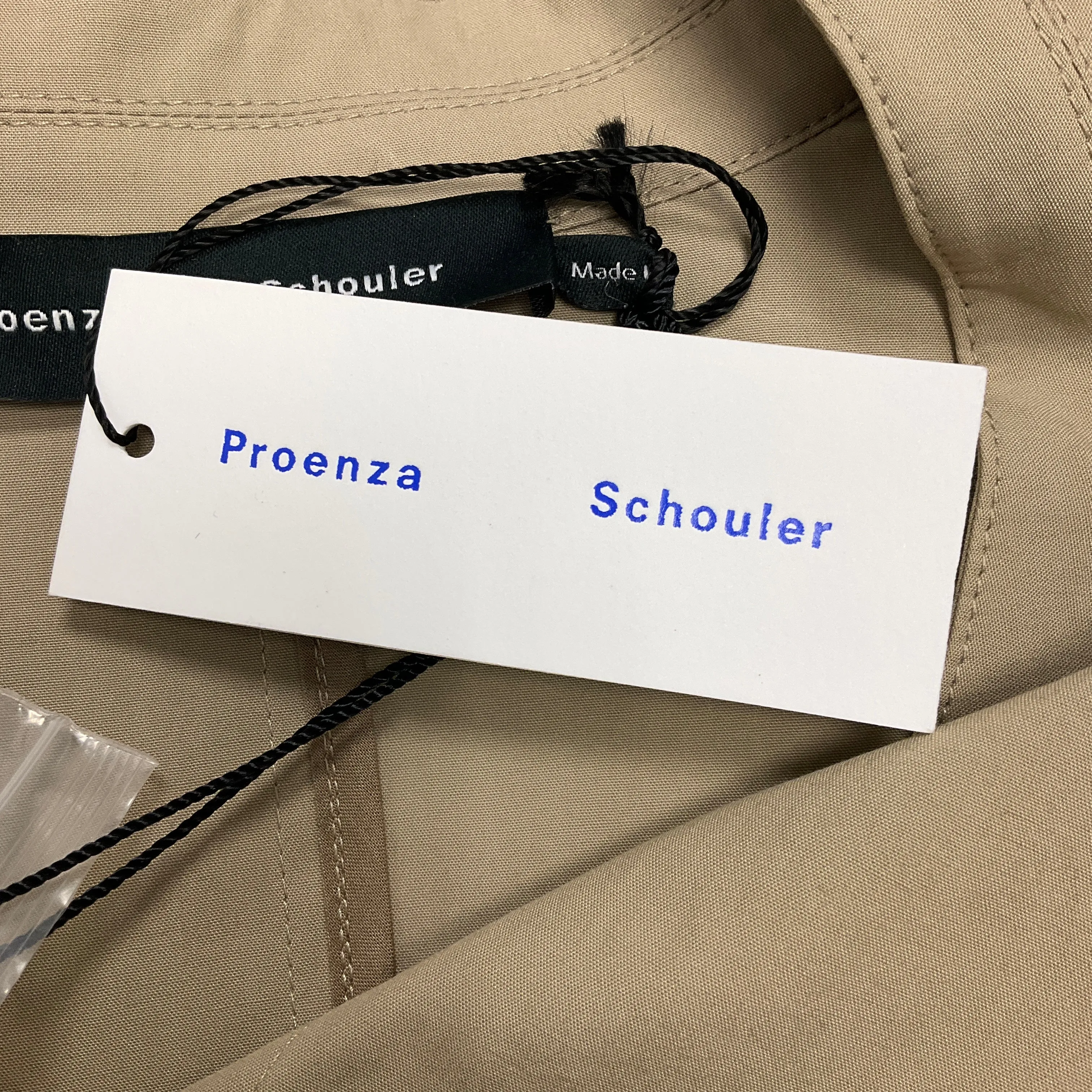 Proenza Schouler Khaki Eco Poplin Tracey Dress