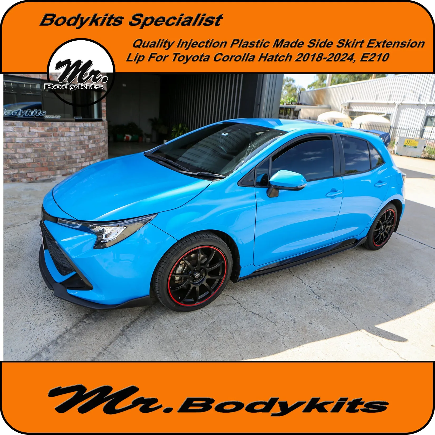 Quality Made Injection Plastic TM Side Skirt Extension For Toyota Corolla Hatch 2018-2024