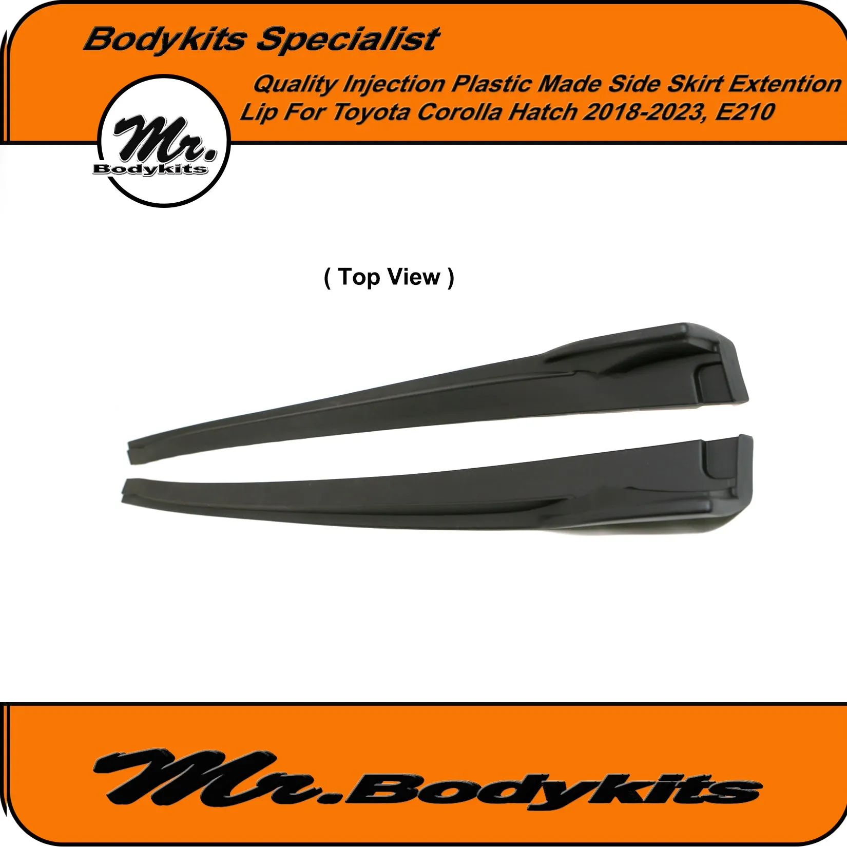 Quality Made Injection Plastic TM Side Skirt Extension For Toyota Corolla Hatch 2018-2024