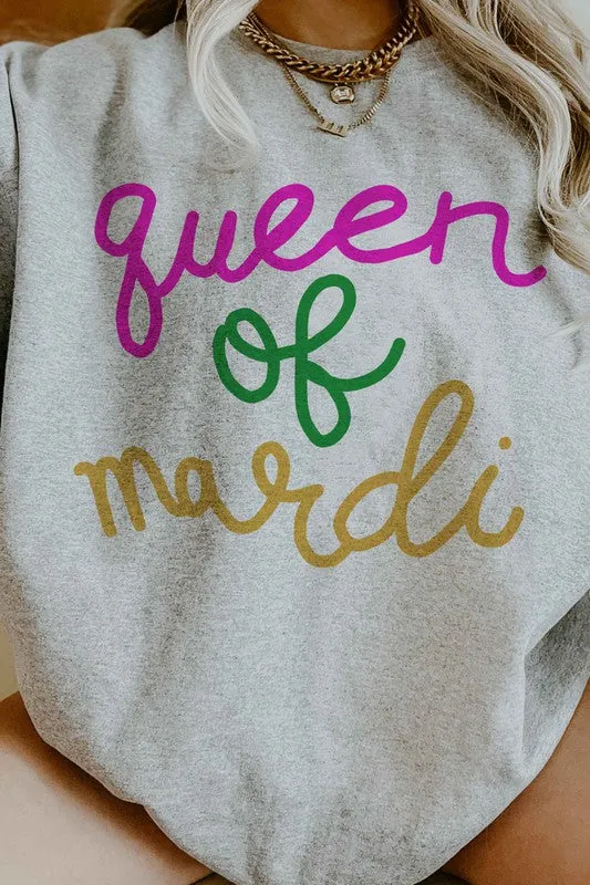 QUEEN OF MARDI OVERSIZED SWEATSHIRT