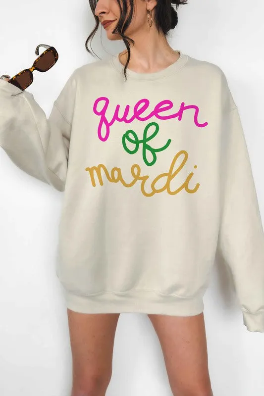 QUEEN OF MARDI OVERSIZED SWEATSHIRT