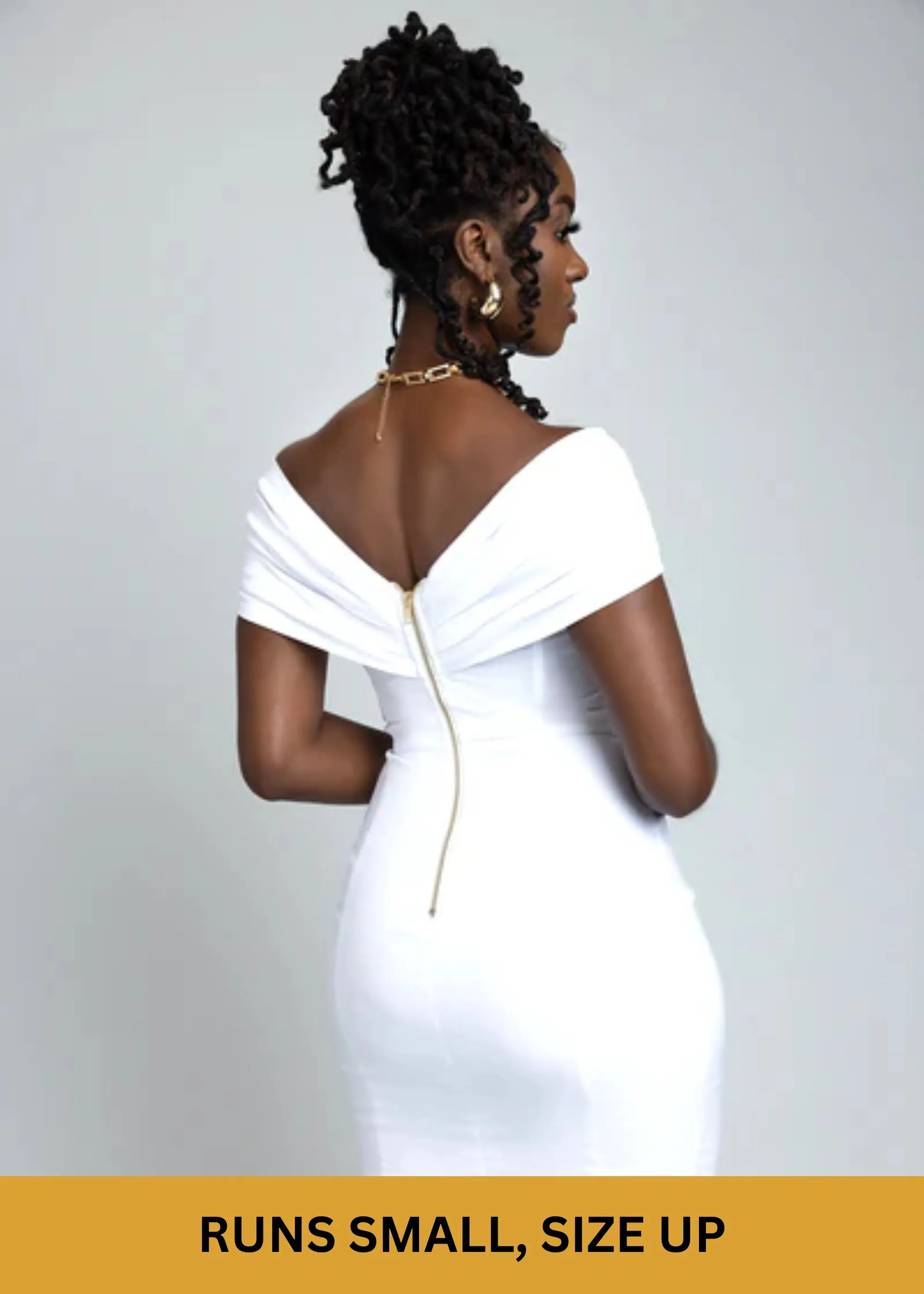 Rashida Women's Stretch Dress (White) - Clearance
