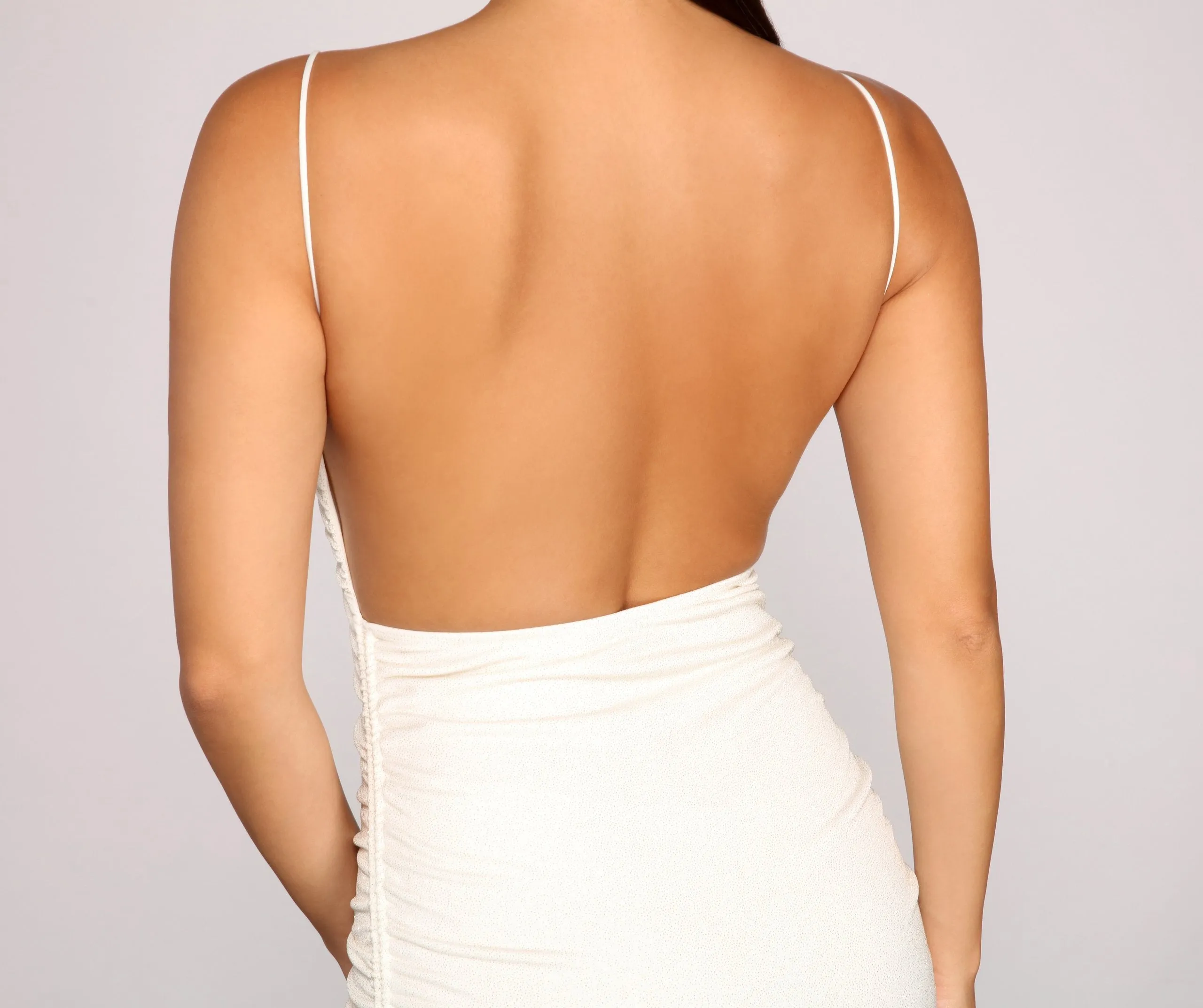 Ready To Glow Charming Ruched Mini Dress
