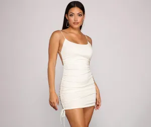 Ready To Glow Charming Ruched Mini Dress