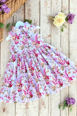 Retro Shirt Dress | Blooming Vines | OOAK ~ Sz 5