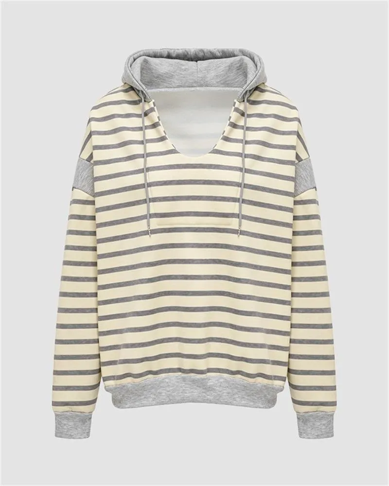 Retro Stripe Oversized Hoodie