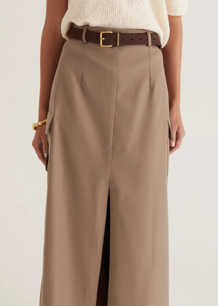 Rhetta Maxi Skirt - Khaki