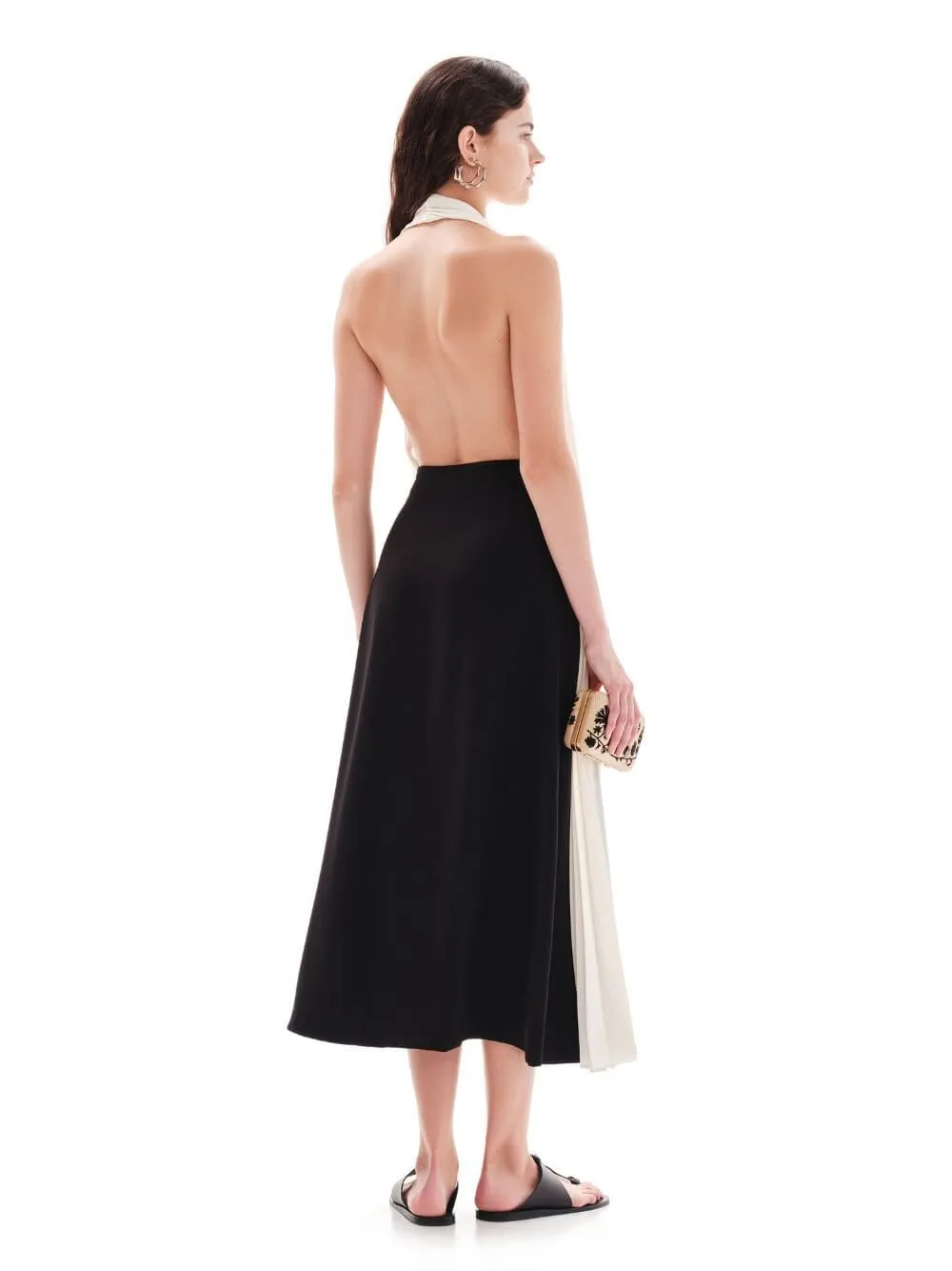 Rhodes Pleated Halter Neck Dress