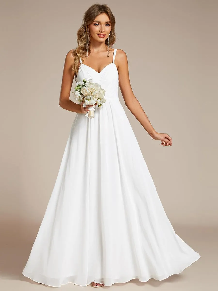 Robe de mariée multi-usages dos nu en mousseline