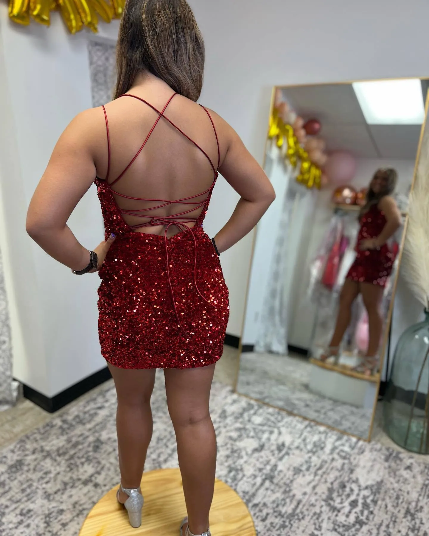 Royal Blue Sequin Boydcon Mini Party Dress