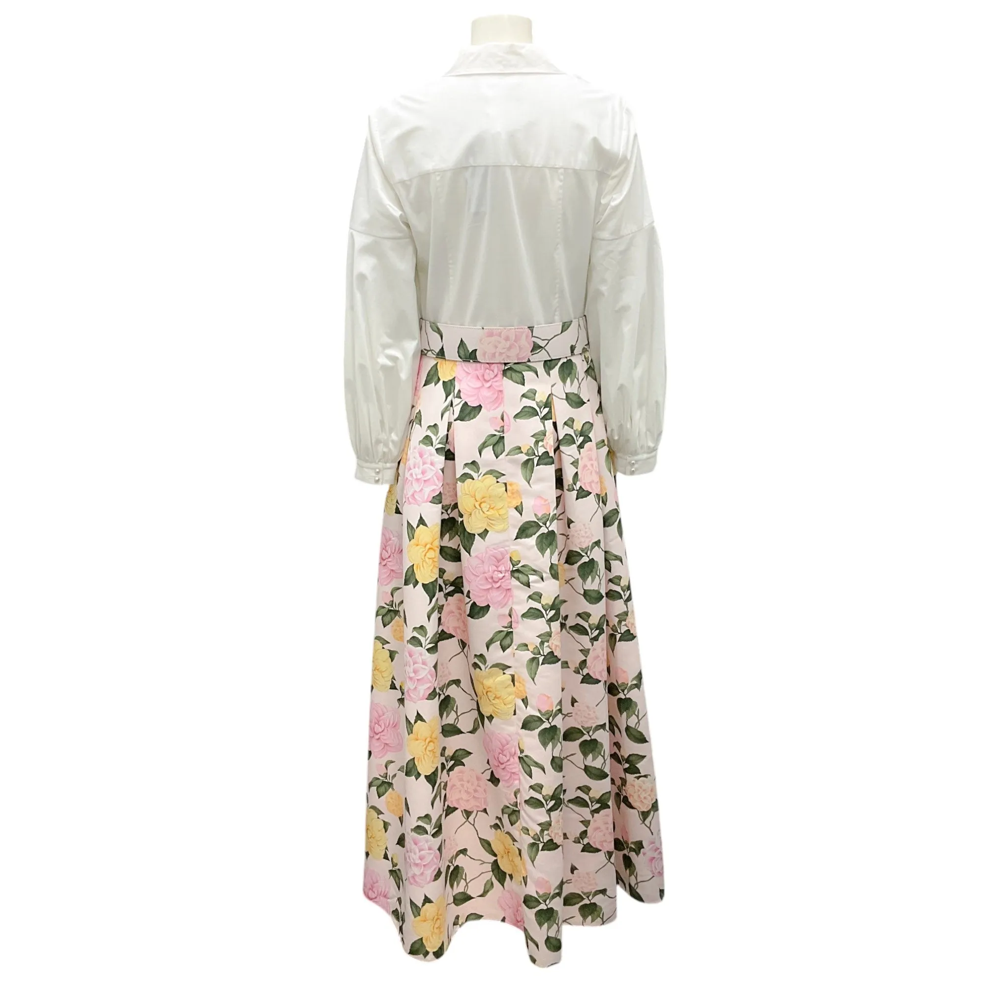 Sachin & Babi White / Pink Lemonade Bouquet Florence Gown