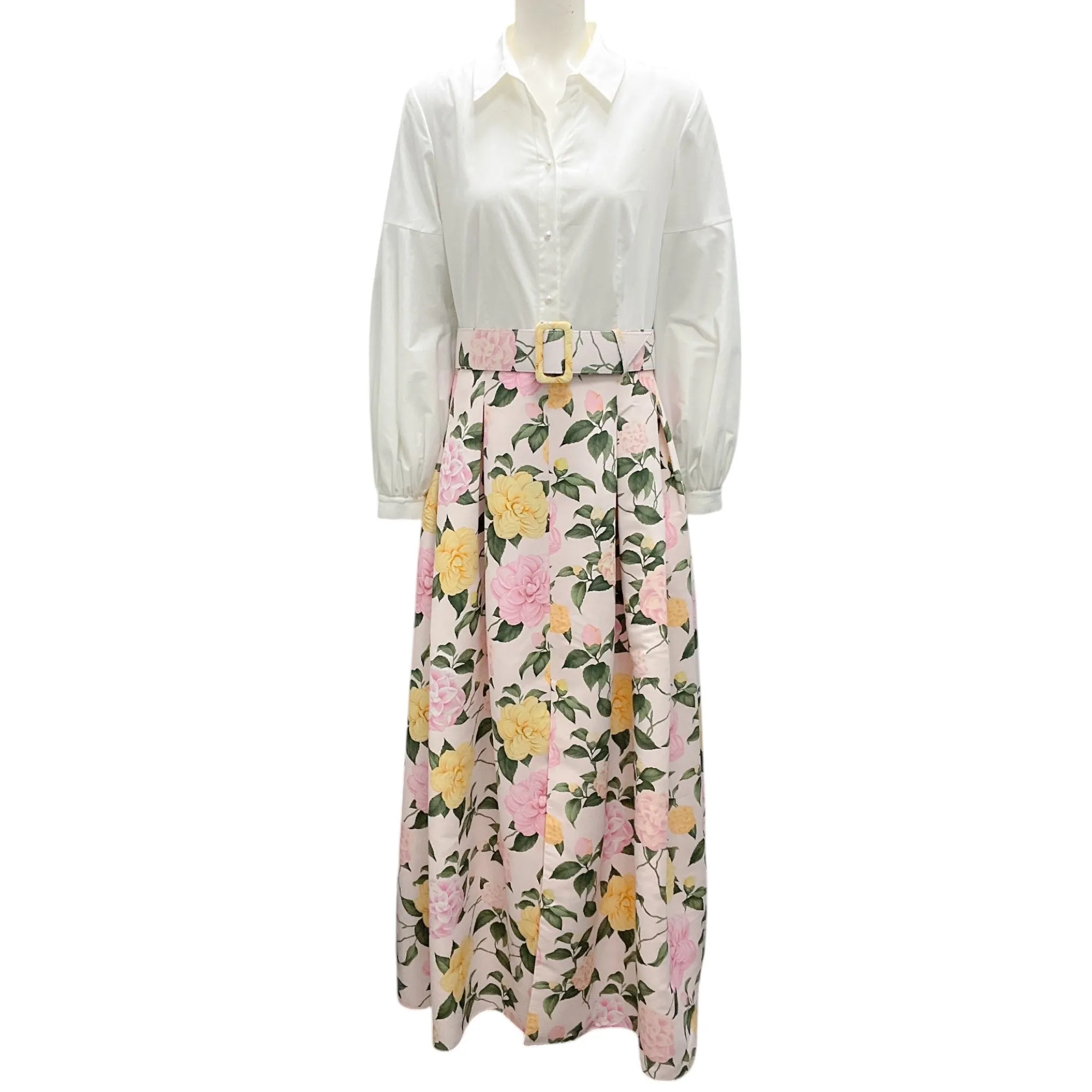 Sachin & Babi White / Pink Lemonade Bouquet Florence Gown