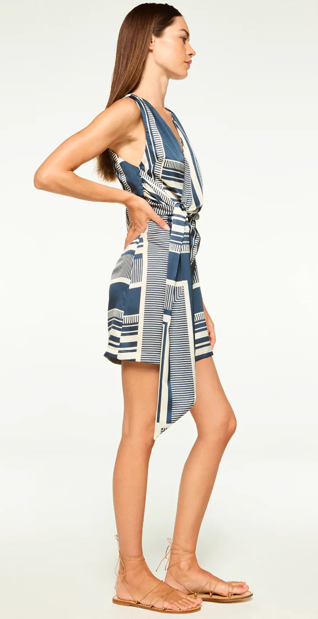 Sakina Dress Linear Geo