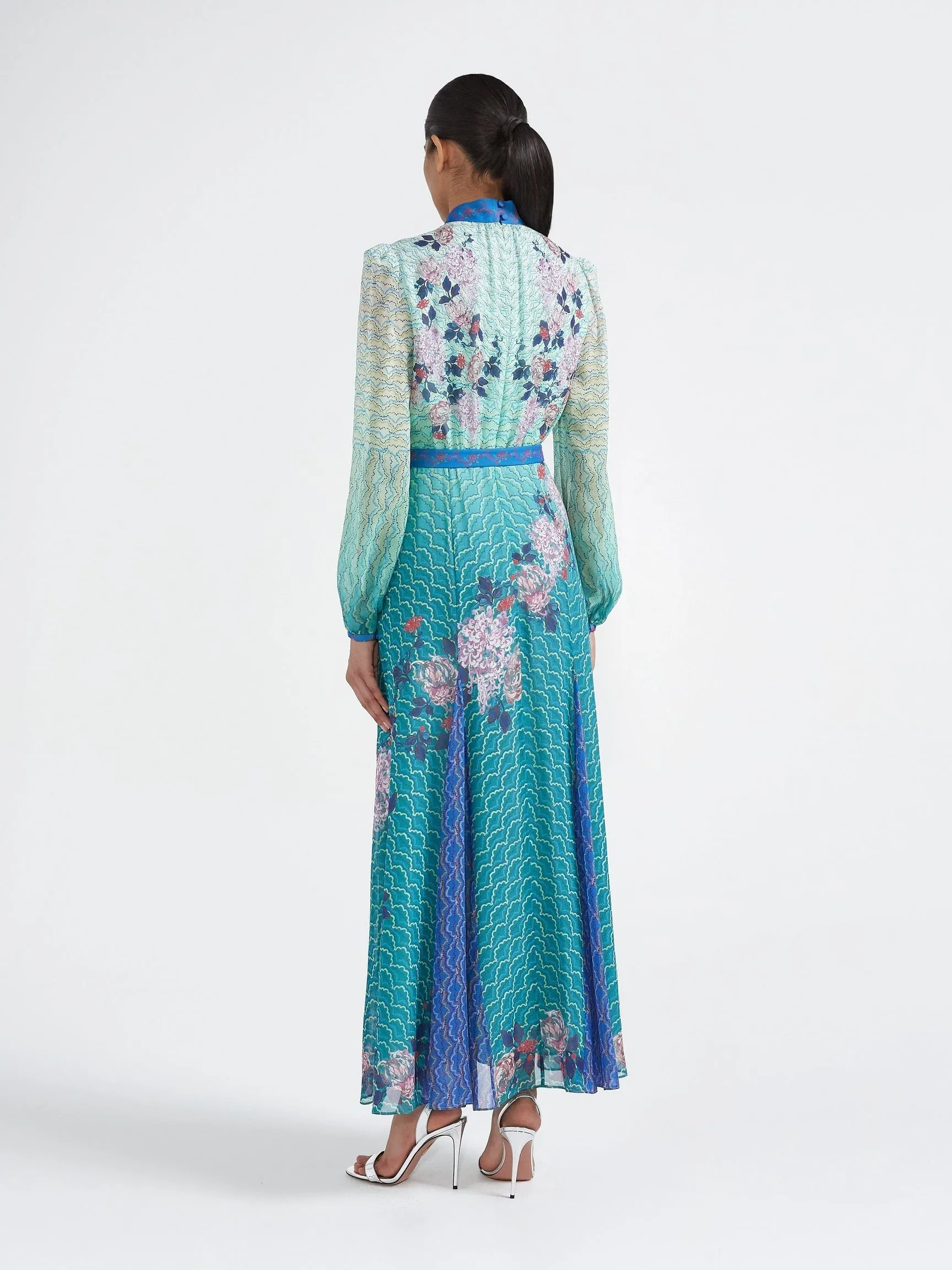 Saloni Jacqui-B Dress in Gradient Cloud