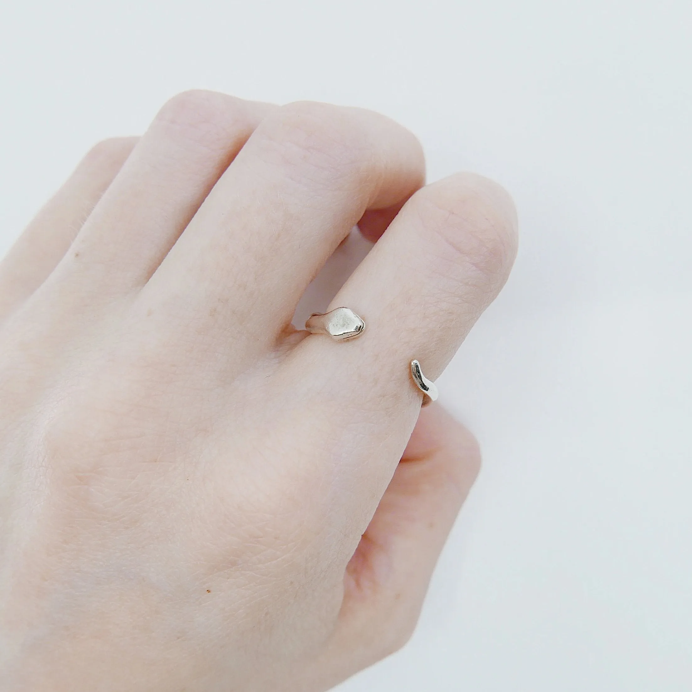 SAMPLE SALE! Silver Snake Cuff Ring