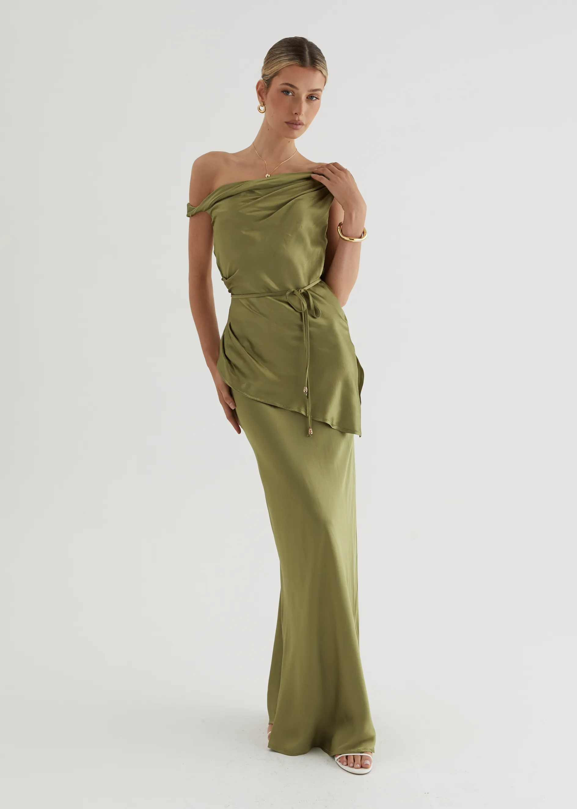 Sasha Maxi Skirt - Olive