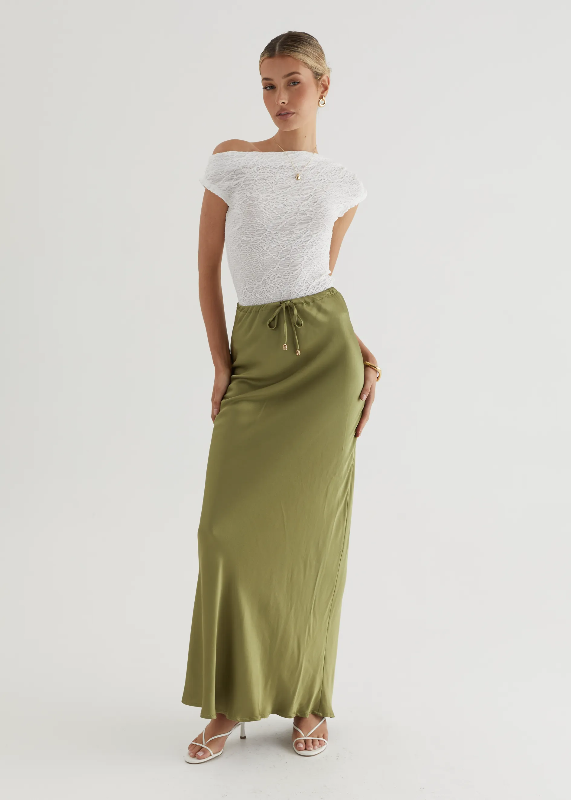 Sasha Maxi Skirt - Olive