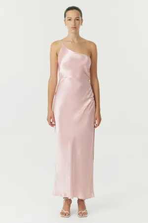 SATIN GATHER ONE SHOULDER DRESS | FAIRY FLOSS