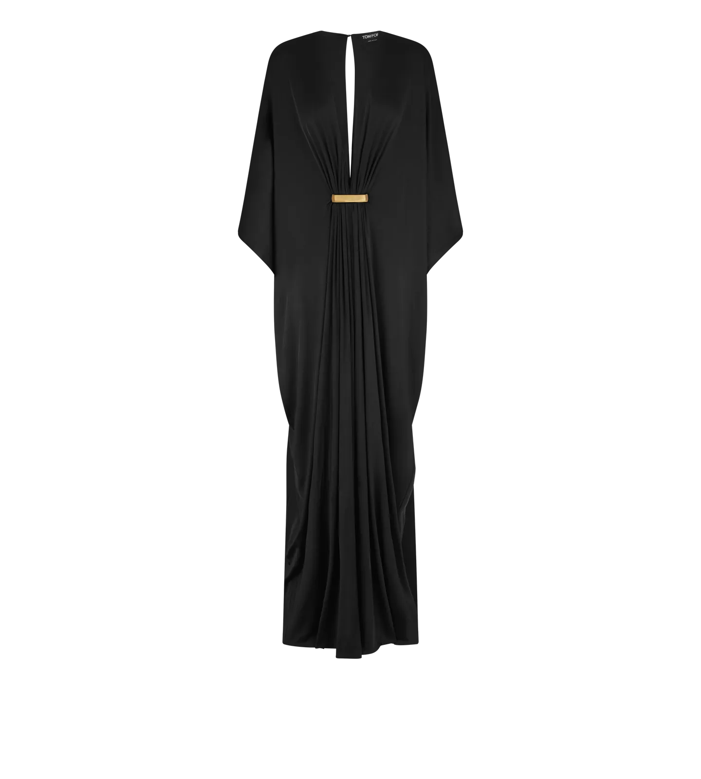 Satin Stretch Jersey Deep V-neck Kaftan